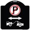 Signmission No Parking Tow Away Zone W/ Graphic Heavy-Gauge Aluminum Sign, 18" x 18", BW-1818-23793 A-DES-BW-1818-23793 - alternate 1